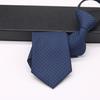 8 CM Gravata Free-Tie Vestido Masculino Negócios Champanhe Noivo Casamento Estilo Coreano Preguiçoso Zíper Estudante Largo Terno Moderno