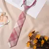 Corbata Jk Cuadros Rojos Decoración de Graduación Femenina Estilo Universitario Estudiante Corbata de Moño Infantil Gratis Camisa Camisa