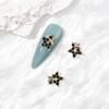 Nova joia de unha estrela de cinco pontas diy oco tridimensional acessórios para unhas liga estrela pregou joias atacado