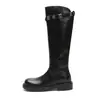 Botas de Mujer 2026 Nuevas Otoño e Invierno Retro Remache Color Desgastado Botas de Jinete Botas Largas de Mujer Botas Altas Botas Largas de Cuero Genuino