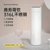 Taza Aislada Chuidahuang para Hombres y Mujeres, Taza Portátil de Acero Inoxidable 316L con Gran Capacidad de 450ml