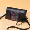 Bolso de Mujer con Textura de Piel de Cabra Genuina 2024 Nuevo Bolso de Mano Suave de Cuero Multicapa Bolso de Hombro Cruzado para Madres de Mediana Edad