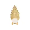 Adorno de Bola de Cristal con Hoja Dorada con un Toque de Lujo Ligero, Decoración Creativa para Escritorio, Diseño Simple Electrochapado, Venta Directa del Fabricante, Arte de Hierro