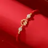 Cuerda de Mano de Serpiente Koi para Mujer Tendencia Nacional Nuevo Año del Zodíaco Chino Año de la Serpiente Pulsera Moda Alto Nivel Sentido Cuerda de Mano de Carpa Serpiente
