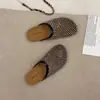 Sandalias de Exterior para Mujer con Pedrería Retro, Suela Gruesa, Punta Cerrada, sin Cierre, Novedad Verano 2026, Huecas, Zapatillas tipo Mula