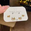 Brincos de Tarraxa Luxuosos e Requintados em Forma de Laço com Zircônia para Mulheres, Versáteis para o Dia a Dia, Suaves para Piercings Auriculares, Brincos Compactos
