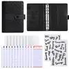 Carpeta Modelo Nuevo A6 Transfronteriza Cuaderno con Hebilla de Patrón Tejido Creativo Macarrón Set de Cuadernos de Contabilidad de Presupuesto en Efectivo