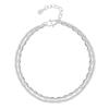 Pulsera de doble capa de comercio exterior de Amazon AliExpress para mujer, personalizada, de lujo, con gypsophila y granos de arroz brillantes, joyería artesanal.