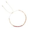 Pulsera de cuentas de arroz sencilla y moderna europea y americana, pulsera de la amistad tejida a mano, pulsera pequeña para mujer de cuentas doradas y piedras semipreciosas