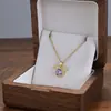 Comercio Exterior de Amazon Venta Caliente Collar de Acero de Titanio Temperamento Femenino Circonita Microincrustada Personalidad Cadena para Clavícula de Alto Sentido Colección Joyería