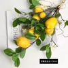 Galhos de Limão Simulado Frutas de Limão Galhos Longos e Folhas Decoração de Piso para Sala de Estar de Casa Entrada Adereços de Decoração Simulação de Limão