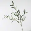 Ramo de Oliveira Artificial com 5 Galhos e Frutas Atacado, Folhas Artificiais Verdes Estilo Hotel Acessórios, Materiais Florais para Arranjos de Flores