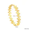 Pulseira Corrente Geométrica Minimalista Vazada Transfronteiriça Europeia e Americana para Mulheres Moda Tendência Metal 18K Aço Inoxidável Bracelete