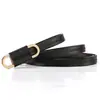 Cinto Decorativo Ultra Fino Feminino Versão Coreana Fina de Joker Couro Couro Couro Couro Cinto Saia Moda Fabricantes Atacado Explosões