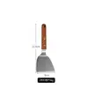 Espátula de Cozinha de Aço Inoxidável com Cabo de Madeira Espátula Teppanyaki Espátula Escorredora Espátula para Bife Espátula Triângulo Espátula para Pizza Mão de Bolo Espátula para Panqueca