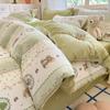 Juego de cama de dibujos animados de algodón puro de cuatro piezas 2025 Nuevo Invierno Ropa de cama para niños Sábanas Cubre edredón Juego de cama de tres piezas para dormitorio