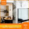 Painel de Parede de Fundo de Mármore Personalizado de Fábrica Carvão de Bambu Alto Brilho Painel Decorativo Painel de Cristal de Carbono