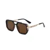 2026 Gafas de Sol Cuadradas de Moda Europeas y Americanas para Hombre Estilo Retro Doble Puente Protección UV para Exteriores Gafas de Sol para Hombre Transfronterizas