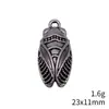 23x11mm 1.6g Plata Antigua Accesorios para Joyería DIY Material Directo del Fabricante - Colgante de Cigarra