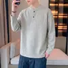 M-8XL Cuello Henley 2026 Nueva Ropa para Hombre Tallas Grandes Sudadera Pesada para Hombre Chaqueta con Cuello de Polo Americano para Hombre