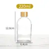 En stock Botella de aromaterapia de vidrio transparente tipo campana invertida de 150 ml Botella de aromaterapia cilíndrica de vidrio de 100 ml Botella de aceites esenciales Aromaterapia sin fuego