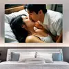 Beijo Íntimo Casal Sexy Ambíguo Adesivo de Cabeceira Pôster B&B Hotel Quarto Mural Decorativo Arte Pintura