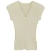 Cárdigan de Punto Trenzado Color Albaricoque para Mujer, Estilo Coreano, Verano 2026, Camiseta Interior de Alta Gama Ajustada sin Mangas