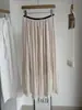 Falda Larga Elegante de Gasa con Bloques de Color y Caída, Estilo Coreano Nuevo para Mujer, Verano 2026 6578