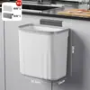 Bote de Basura Colgante para el Hogar Cubo de Almacenamiento Montado en la Pared para Gabinete de Cocina Inodoro Baño Fabricante Venta al por Mayor Bote de Basura con Tapa