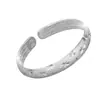 Pulseira de flor de arroz folheada a prata gipsofila herança método antigo abertura jateada gipsofila Pulseira do Sutra do Coração pulseira pulseira