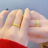 Popular Lujo Accesible y Joyería Esmaltada de Acero de Titanio de Gama Alta para Mujeres, Anillo de Joyería para Mano de Nicho que No se Desvanece
