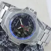 Nuevo Comercio Exterior Más Vendido Tendencia de Moda Reloj para Hombre Hueco Imitación Mecánico Reloj de Cuarzo para Hombre Modelo Popular de Transmisión en Vivo