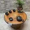 Mesa de Té de Madera de Alcanfor Talla de Raíz Madera Maciza Mesa de Café Pequeña Estilo Shaji B&B Sala de Estar Ventana Saliente Tatami Mesa Pequeña
