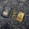 Baralho de Tarot Dourado Waite Carta de Tarot Tarot Impressão Colorida Carta de Tarot PVC Impermeável Jogo de Mesa de Tarot Toalha de Mesa