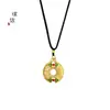 Loja de ouro com ouro de areia Changle pingente de fivela de segurança joias esmaltadas banhadas a ouro joias estrela colar de corda preta feito à mão