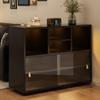 Librero de Madera Maciza Gabinete de Almacenamiento de Pie Montado en la Pared Sala de Estar Hogar Gabinete Bajo Estilo Simple de Mediados de Siglo Gabinete de Almacenamiento Gabinete de Almacenamiento de Múltiples Niveles