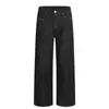 K2468 Estilo High Street Americano Unisex Retro Color Denim Crudo Diseño Jeans Casuales Rectos Sueltos para Hombre