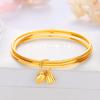 Jindian mismo estilo Pulsera Sansheng Sanshi Xiaofu Anillo de arena fina de oro de arena de Vietnam pulsera para mujer de dos Shihuan pulsera