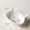 Prato de molho de cerâmica bonito Prato de salada Talheres brancos Prato de desenho animado doméstico Prato criativo infantil Prato de lanche