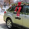 Colgante Creativo de Navidad Piernas de Santa Adorno para Coche Decoración de Atmósfera Navideña Suministros Decorativos Festivos