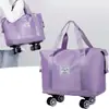 Bolsa de equipaje de viaje portátil transfronteriza en stock, gran capacidad, con ruedas, bolsa para ropa mojada y seca, ligera, gran capacidad, bolsa de mano