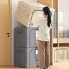 Caja de Almacenamiento para el Hogar, Gran Capacidad, Aspecto de Lino, Resistente a la Humedad, a Prueba de Polvo, para Armario, Caja para Mudanza y Organización de Dormitorio, Herramienta Mágica de Almacenamiento