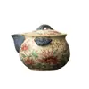 Tetera de Cerámica con Glaseado de Caramelo de Girasol, Tetera Individual Vintage Kung Fu Tea, Tetera de Mano Esmaltada de Horno Doméstico Set de Té