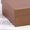 Cajas de Regalo Kraft para Empaque de Papel Kraft de Fabricante en Stock, Cajas Grandes de Cartón de Tapa y Base, Cajas de Regalo Negras de Cartón con Impresión de Logo