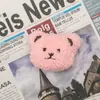 Ins Lindo Oso de Dibujos Animados Nombre Peluche Decoración Bolsa de Jardín de Infancia Oso Muñeco Broche Accesorios Adorno para la Cabeza