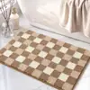 Alfombra de Baño de Terciopelo Agrupado Flocado, Suave, Engrosada, Antideslizante, Absorbente de Agua, Alfombra de Piso para Hogar, Alfombra de Piso para Inodoro, Temu