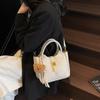 Bolsa Cesto de Legumes com Padrão Lichia para Carregar na Mão, Nova Moda 2025 para Mulheres, Bolsa Balde de Alta Qualidade que Combina com Tudo, Bolsa de Ombro Transversal