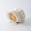Chapéu de Bebê para Outono e Inverno, Chapéu de Pescador de Renda Estiloso para Bebê Menina, Chapéu de Sol Vintage de Bolinhas para Bebê Princesa