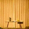 Luces de Cortina de Cable de Cobre LED con Ocho Funciones, Luces de Cadena con Control Remoto USB para Fondo, Fiesta, Navidad, Cumpleaños, Decoración de Habitación y Luces de Colores