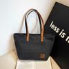Bolso Tote de Lona Vintage de Gran Capacidad Bolso de Mujer 2024 Nuevo Casual Simple Bolso de Hombro Bolso Portátil para Viaje Bolso Sobaco